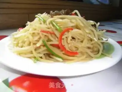 Make Stir hot and sour shredded potatoes step 11