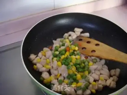 Make Colorful diced chicken step 7