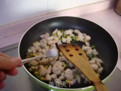 Make Colorful diced chicken step 8