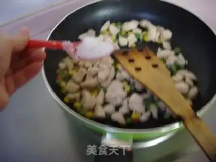 Make Colorful diced chicken step 9