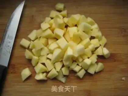 Make apple corn soup step 1
