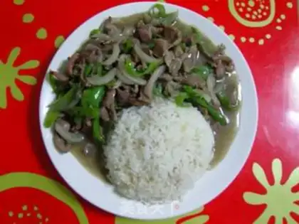 Make Stewed rice with duck gizzards in abalone sauce step 9