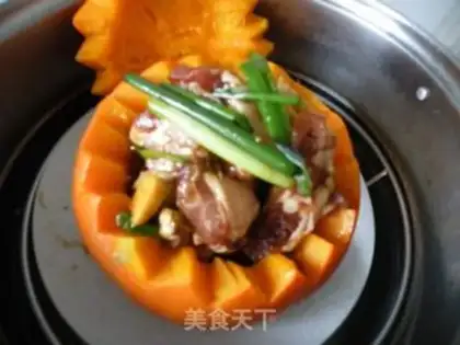 Make Black bean fried golden melon ribs step 5