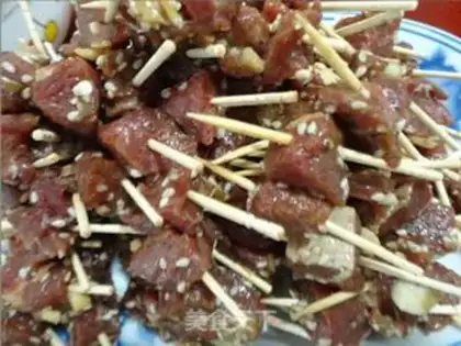 Make Cumin black pepper toothpick beef step 6