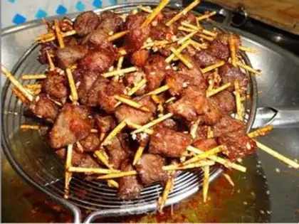 Make Cumin black pepper toothpick beef step 10