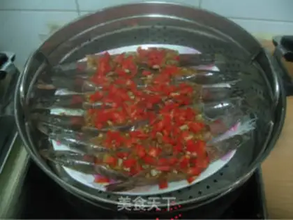 Make Steamed shrimp with garlic and edge step 19