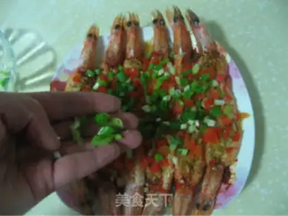 Make Steamed shrimp with garlic and edge step 20