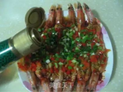 Make Steamed shrimp with garlic and edge step 22
