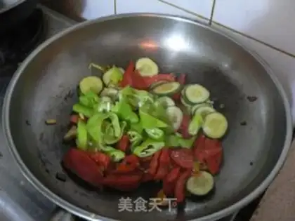 Make Scrambled eggs with tomato and cucumber step 6