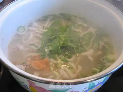 Make Seafood okra udon noodles step 5