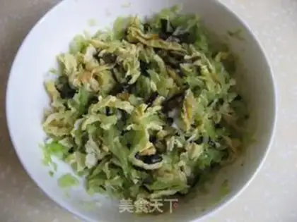 Make Cucumber and egg vegetarian dumplings step 8