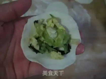 Make Cucumber and egg vegetarian dumplings step 10