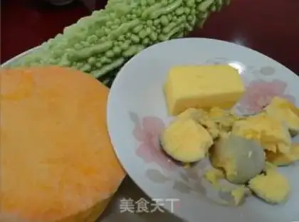 Make Baked bitter gourd with butter pumpkin step 0