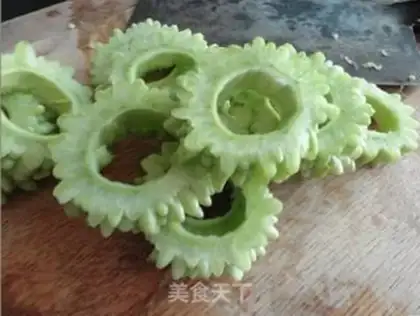 Make Baked bitter gourd with butter pumpkin step 3