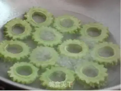 Make Baked bitter gourd with butter pumpkin step 4