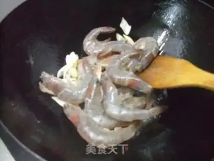 Make Oiled prawns step 2
