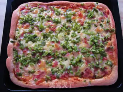 Make Green pepper bacon pizza step 16