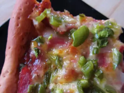 Make Green pepper bacon pizza step 17