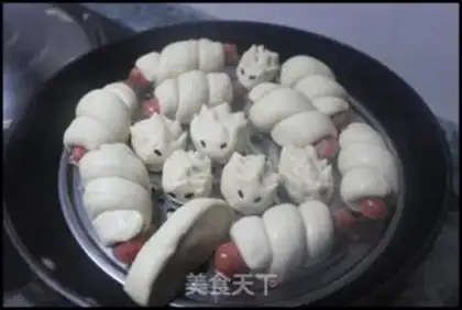 Make Milk sausage steamed bun roll step 10