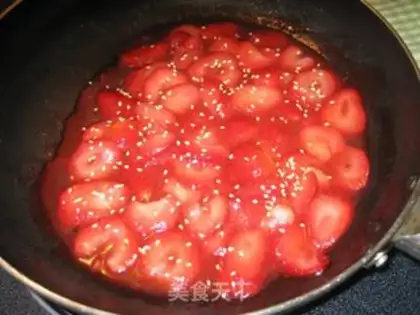 Make Milk strawberry omelet step 7