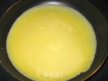 Make Milk strawberry omelet step 9