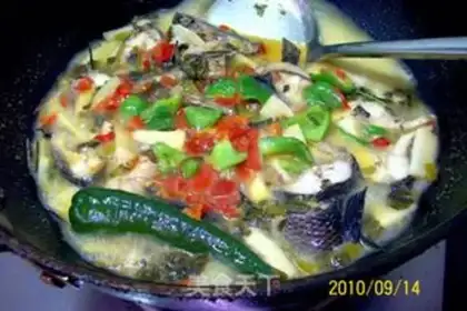 Make Oolong fish with pickled pepper and pickled cabbage step 8