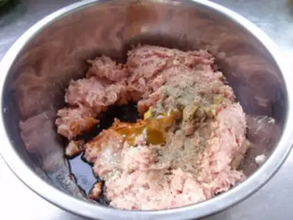 Make Zhixin meatball step 2