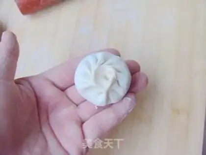 Make Steamed buns with mushroom and fresh meat step 13