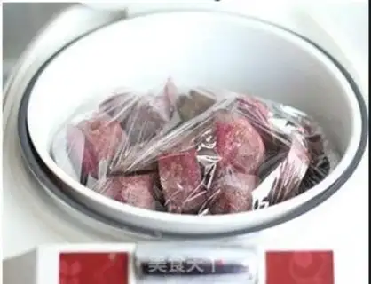 Make Milk fragrant purple potato glutinous rice paste step 0