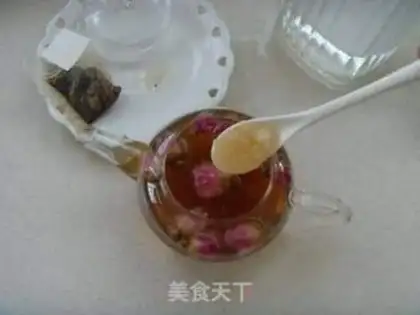 Make Rose honey tea step 2