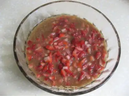 Make Strawberry muffin cake step 8
