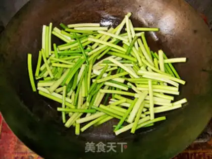 Make Twice-cooked pork with garlic sprouts step 2