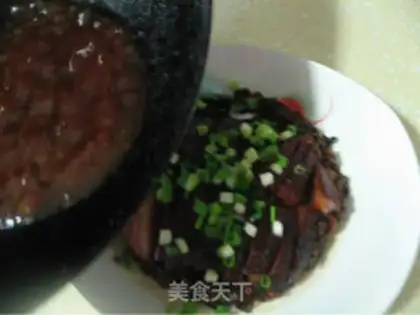 Make braised pork with plum vegetables step 35