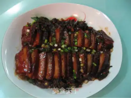 Make braised pork with plum vegetables step 36