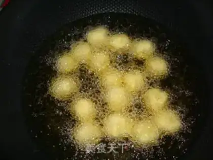 Make sweet potato meatballs step 7