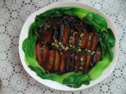Make braised pork with plum vegetables step 37