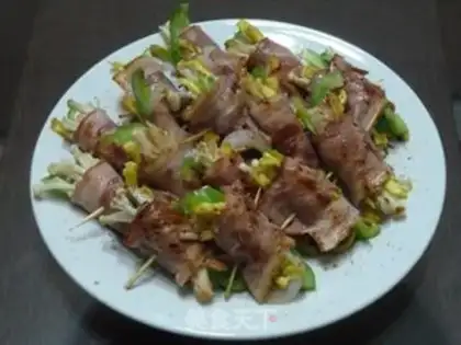 Make bacon and vegetable roll step 4