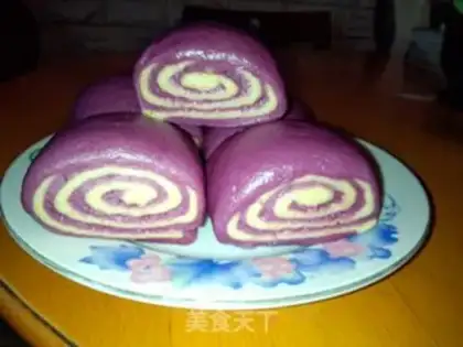 Make Purple sweet potato corn flour steamed buns step 11
