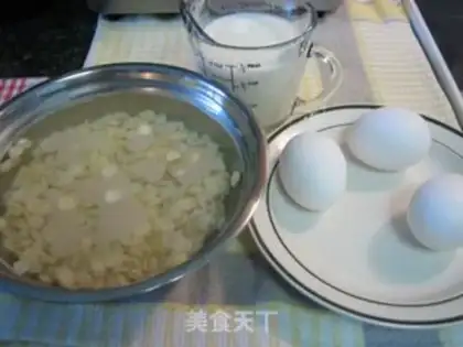 Make Stewed egg with fresh almond milk step 0