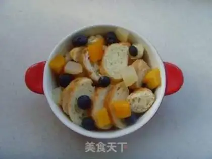 Make Fruit bread pudding step 1