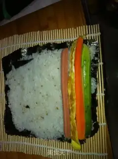 Make Rice roll with purple cabbage step 7