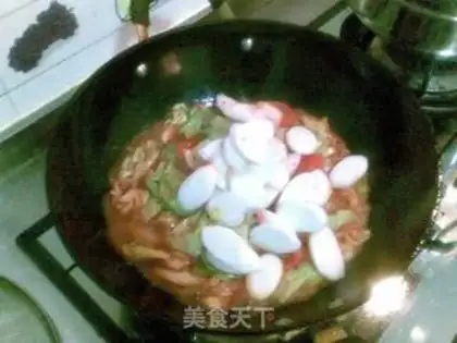Make fried rice cake step 3