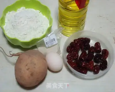 Make Jujube sweet potato batter bread step 0