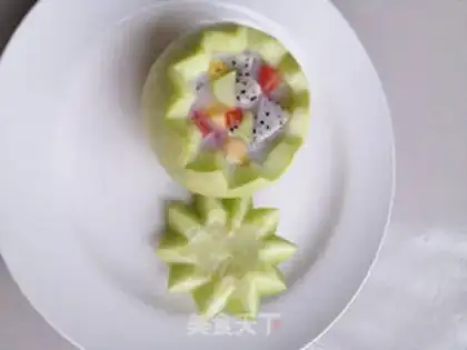 Make Coconut milk yogurt small cantaloupe step 5