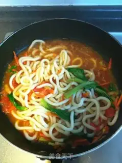Make Udon noodles in tomato and oyster sauce step 8