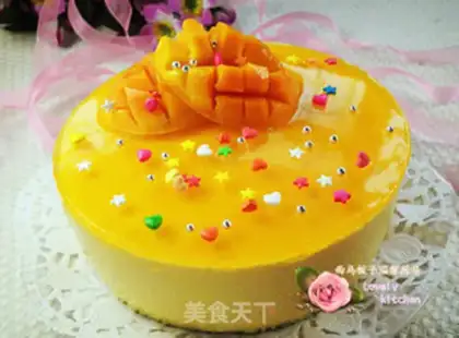 Make Mango cheese mousse cake step 17