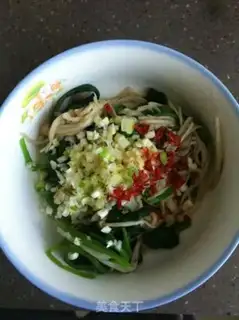 Make Spinach cold mushroom step 8
