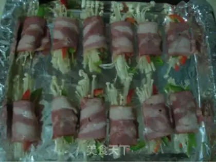 Make Vegetable bacon roll step 12
