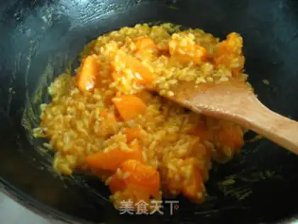 Make Pumpkin thick rice step 8