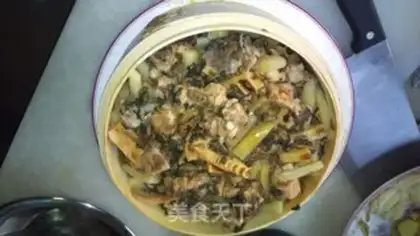 Make Steamed pork ribs with mouldy bamboo shoots step 9
